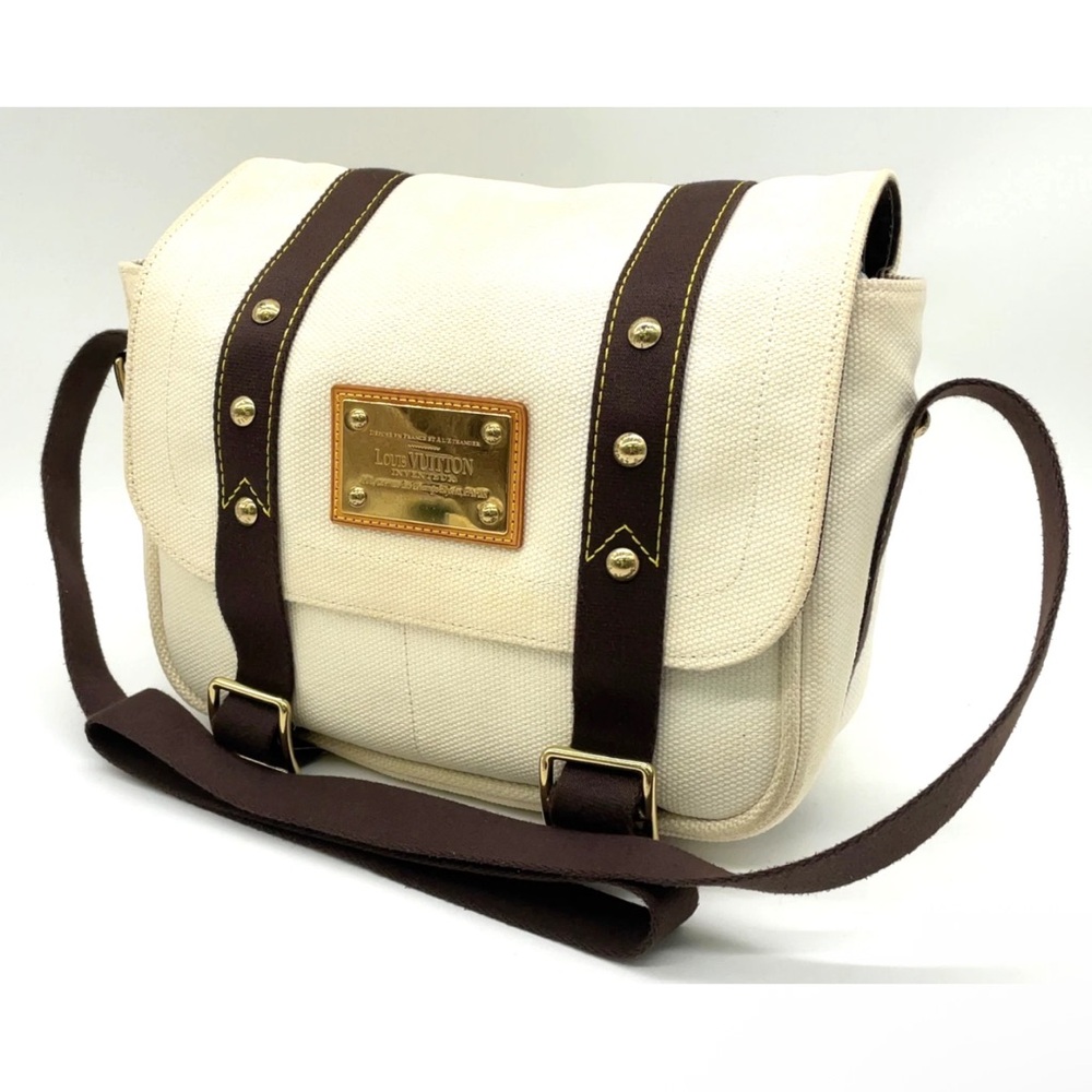 Louis Vuitton Antigua Besace PM Brown and Cream Canvas tote - Picture 2 of 14